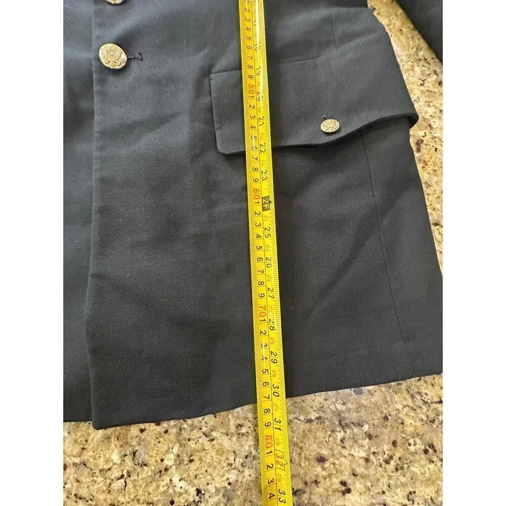 United States Army Service Uniform Dress Blue 450 ASU Jacket Coat Poly Wool 37RC